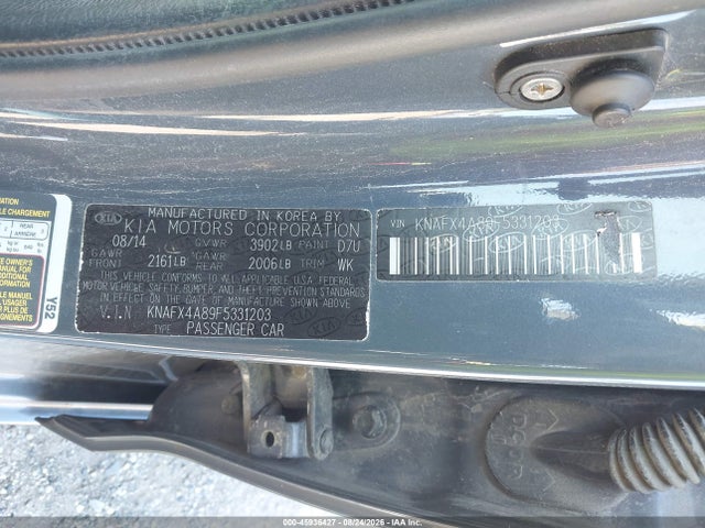 2015 Kia Forte Ex მანქანა იყიდება აუქციონზე, vin: KNAFX4A89F5331203, აუქციონის ნომერი: 45936427