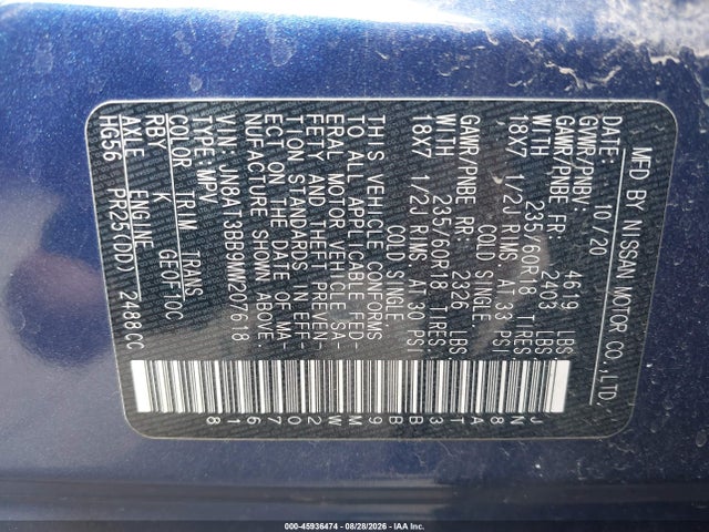 Продаж на аукціоні авто 2021 Nissan Rogue Sv Intelligent Awd, vin: JN8AT3BB9MW207618, номер лоту: 45936474