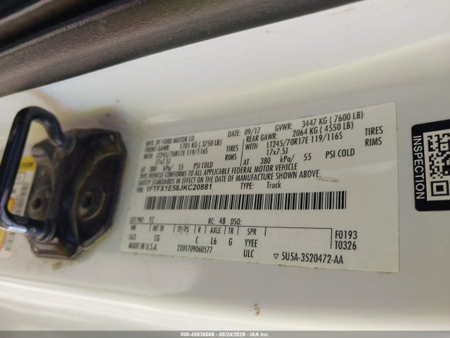Ford F-150 Xl 2018 1FTFX1E58JKC20881 Image 4