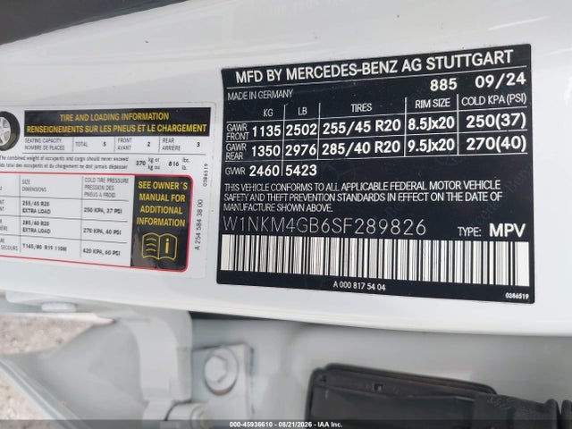 Aukcja sprzedaży 2025 Mercedes-benz Glc 300 Suv, vin: W1NKM4GB6SF289826, numer aukcji: 45936610