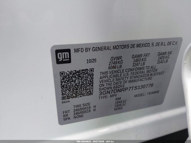 Chevrolet Equinox Ev Lt 2 2026 3GN7DNRP7TS130779 Image 9