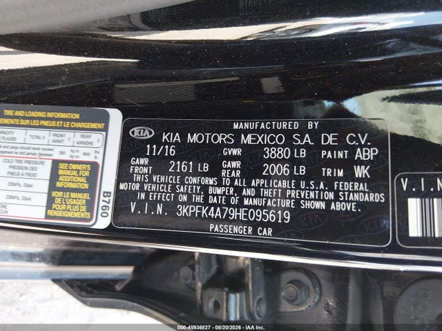 KIA FORTE LX 2017 3KPFK4A79HE095619 Image 9