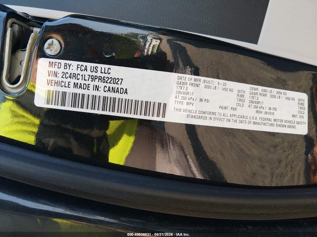 Продажа на аукционе авто 2023 Chrysler Pacifica Hybrid Touring L, vin: 2C4RC1L79PR622027, номер лота: 45936831