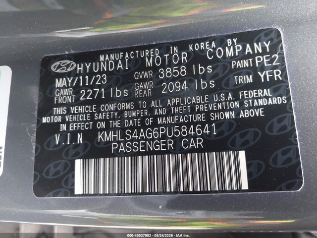 Hyundai ELANTRA SEL 2023 KMHLS4AG6PU584641 Image 9