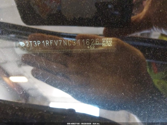 2022 Toyota Rav4 Xle მანქანა იყიდება აუქციონზე, vin: 2T3P1RFV7NC311626, აუქციონის ნომერი: 45937155