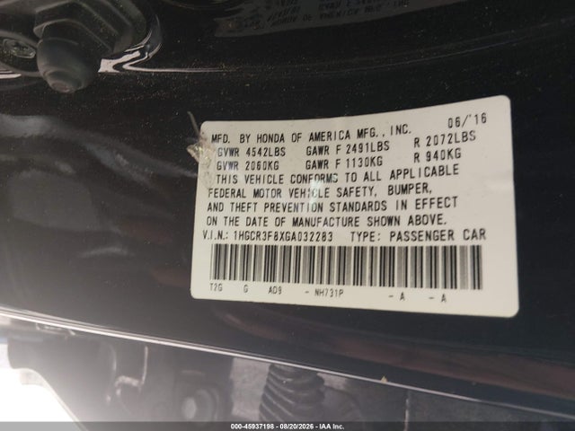 1HGCR3F8XGA032283 Honda Accord Ex-l V-6