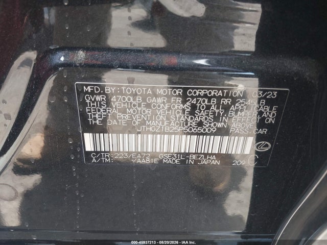 Продажа на аукционе авто 2023 Lexus Is 350 F Sport, vin: JTHGZ1B25P5065009, номер лота: 45937213
