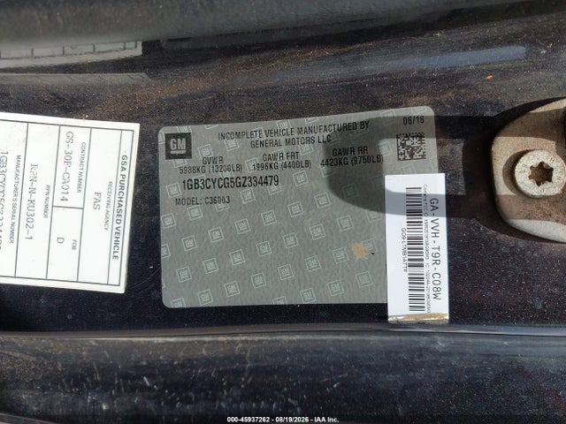 1GB3CYCG5GZ334479 Chevrolet Silverado 3500hd Chassis Wt