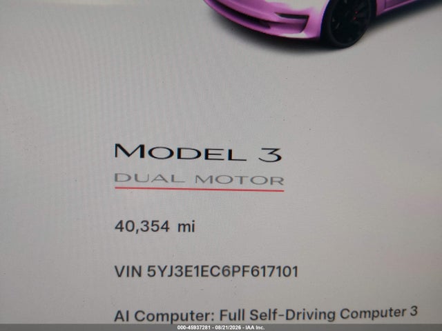Tesla Model 3 Performance Dual Motor All-wheel Drive 2023 5YJ3E1EC6PF617101 Image 14
