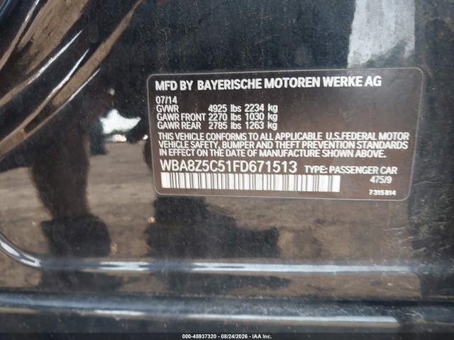 WBA8Z5C51FD671513 BMW 328i Gran Turismo Xdrive