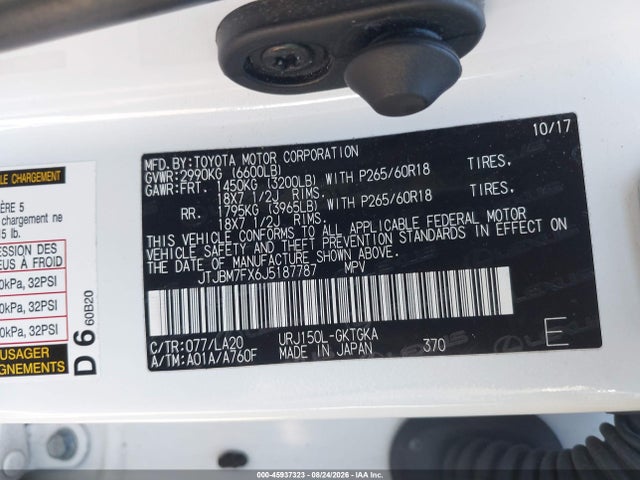 Lexus GX 460 2018 JTJBM7FX6J5187787 Image 9