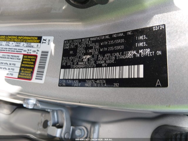 Toyota Highlander Platinum 2024 5TDKDRBH6RS550379 Image 9