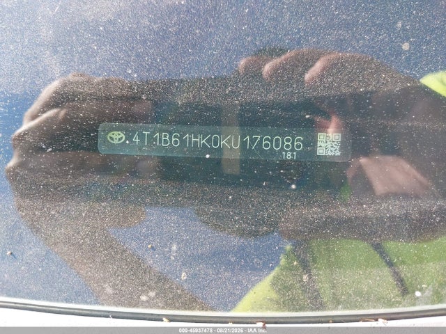 4T1B61HK0KU176086 Toyota CAMRY XSE