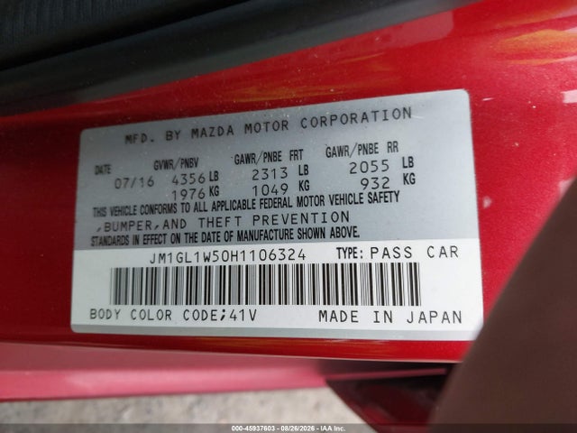 JM1GL1W50H1106324 Mazda Mazda6 Grand Touring