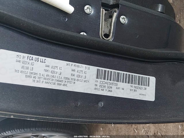 45937606 :رقم المزاد ، 2C3CDXHG7GH357259 vin ، 2016 Dodge Charger Sxt مزاد بيع