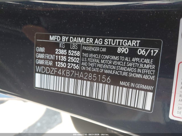 Продажа на аукционе авто 2017 Mercedes-benz E 300 4matic, vin: WDDZF4KB7HA285156, номер лота: 45937716
