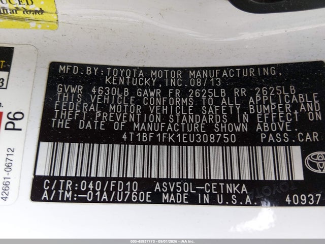Toyota CAMRY LE 2014 4T1BF1FK1EU308750 Image 9