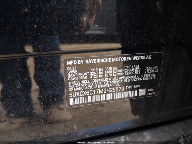 Aukcja sprzedaży 2021 Bmw Alpina Xb7, vin: 5UXCX6C17M9H25579, numer aukcji: 45937818