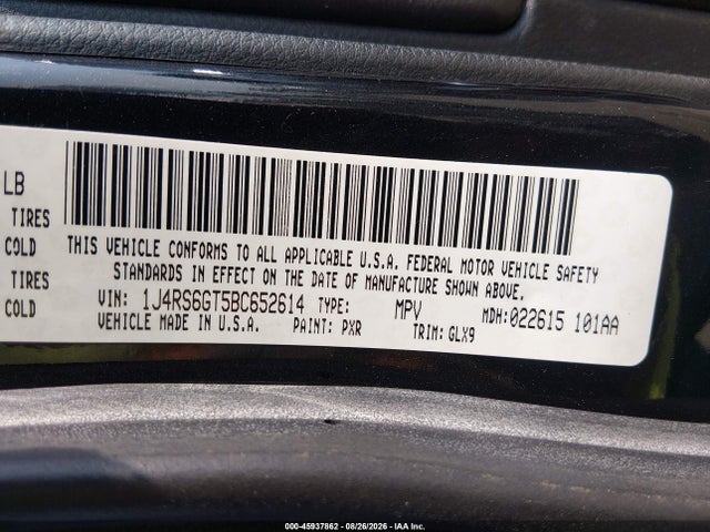 Продажа на аукционе авто 2011 Jeep Grand Cherokee Overland, vin: 1J4RS6GT5BC652614, номер лота: 45937862