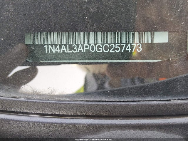 1N4AL3AP0GC257473 Nissan Altima 2.5/2.5 S/2.5 Sl/2.5 Sr/2.5 Sv