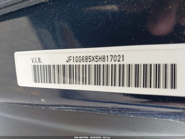 2005 Subaru Impreza Outback Sport Base W/special Edition მანქანა იყიდება აუქციონზე, vin: JF1GG685X5H817021, აუქციონის ნომერი: 45937968
