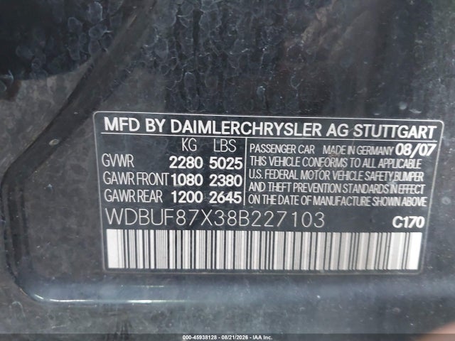 Продажа на аукционе авто 2008 Mercedes-benz E 350 4matic, vin: WDBUF87X38B227103, номер лота: 45938128