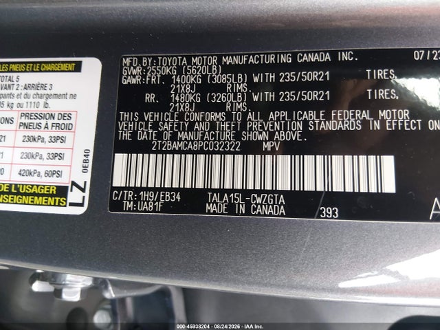 Продаж на аукціоні авто 2023 Lexus Rx 350 F Sport Handling, vin: 2T2BAMCA8PC032322, номер лоту: 45938204