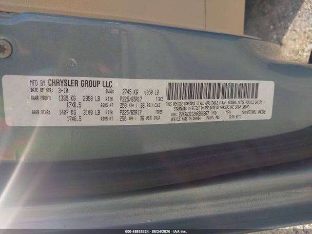 Aukcja sprzedaży 2010 Volkswagen Routan Se, vin: 2V4RW3D12AR280267, numer aukcji: 45938224