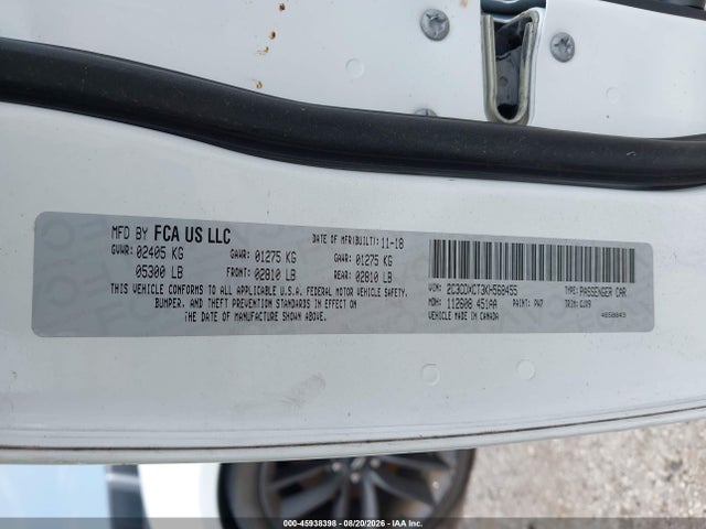 Продажа на аукционе авто 2019 Dodge Charger R/t Rwd, vin: 2C3CDXCT3KH568455, номер лота: 45938398