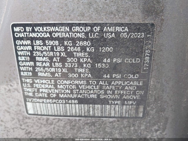 Aukcja sprzedaży 2023 Volkswagen Id.4 Awd Pro, vin: 1V2DNPE85PC031486, numer aukcji: 45938544