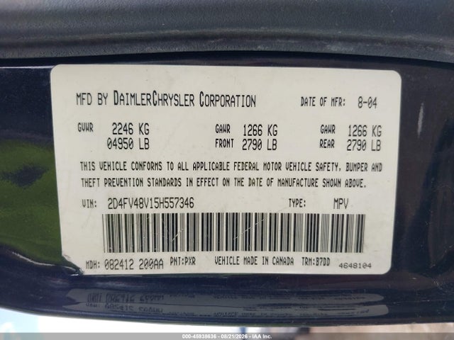 2005 Dodge Magnum Se მანქანა იყიდება აუქციონზე, vin: 2D4FV48V15H557346, აუქციონის ნომერი: 45938636