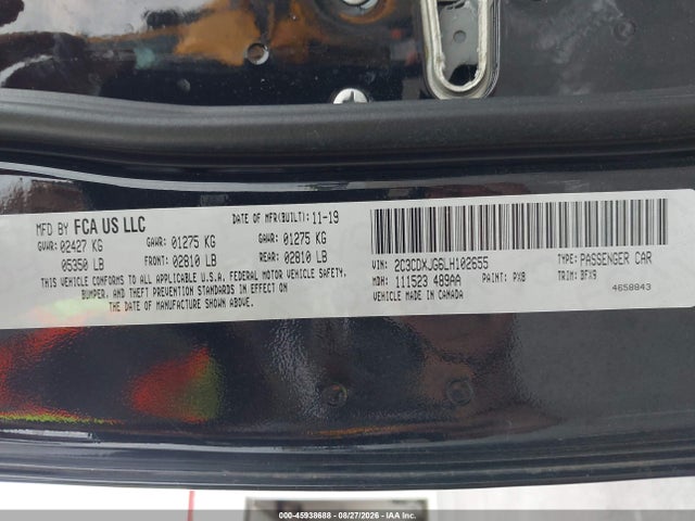 Продажа на аукционе авто 2020 Dodge Charger Sxt Awd, vin: 2C3CDXJG6LH102655, номер лота: 45938688