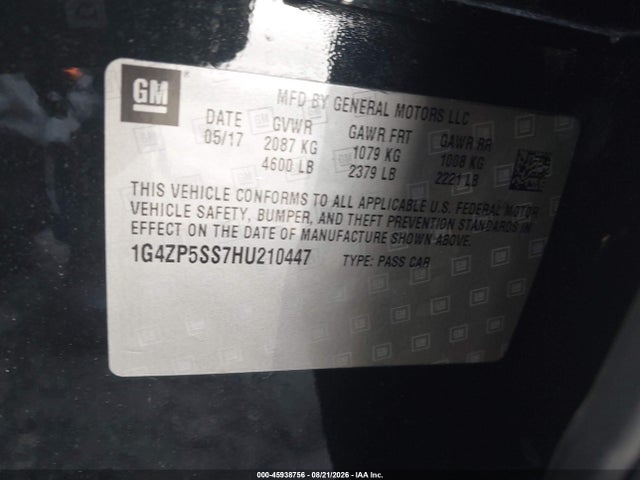 Aukcja sprzedaży 2017 Buick Lacrosse Essence, vin: 1G4ZP5SS7HU210447, numer aukcji: 45938756