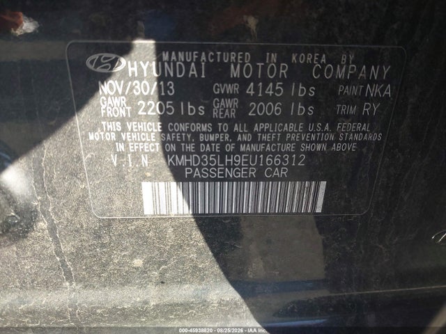 KMHD35LH9EU166312 Hyundai ELANTRA GT
