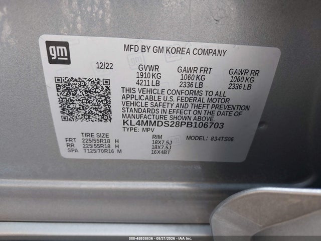 Продажа на аукционе авто 2023 Buick Encore Gx Select Fwd, vin: KL4MMDS28PB106703, номер лота: 45938836