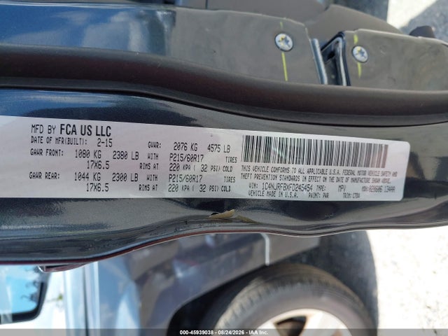 45939038 :رقم المزاد ، 1C4NJRFBXFD245454 vin ، 2015 Jeep Patriot Latitude مزاد بيع