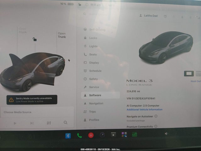 2018 Tesla Model 3 Long Range/mid Range მანქანა იყიდება აუქციონზე, vin: 5YJ3E1EA3JF101641, აუქციონის ნომერი: 45939115