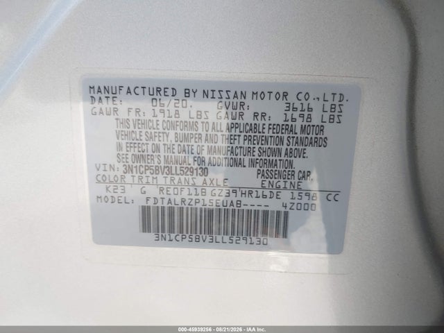 Nissan Kicks S Xtronic Cvt 2020 3N1CP5BV3LL529130 Image 9