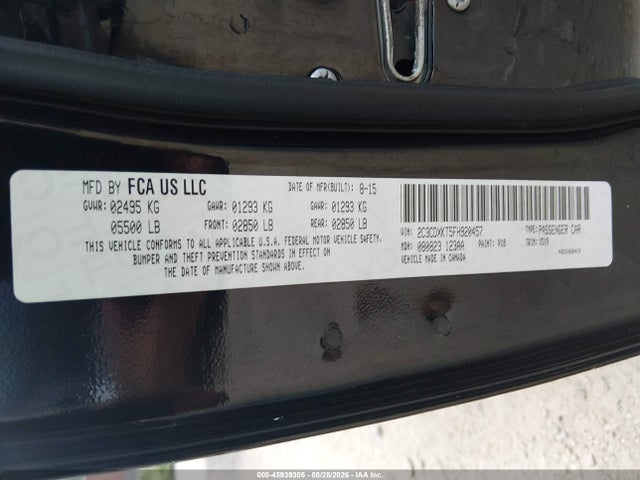 2015 Dodge Charger Police მანქანა იყიდება აუქციონზე, vin: 2C3CDXKT5FH920457, აუქციონის ნომერი: 45939305