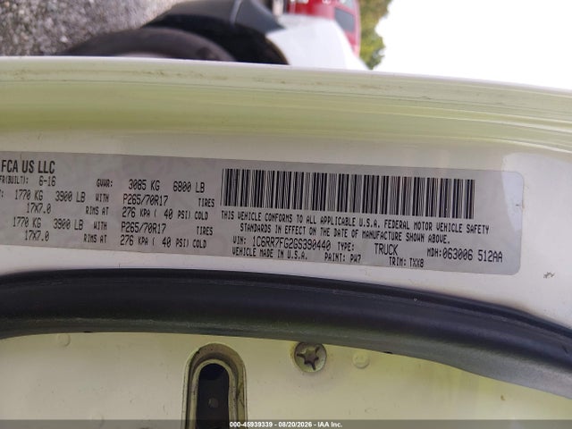 Aukcja sprzedaży 2016 Ram 1500 Tradesman, vin: 1C6RR7FG2GS390440, numer aukcji: 45939339