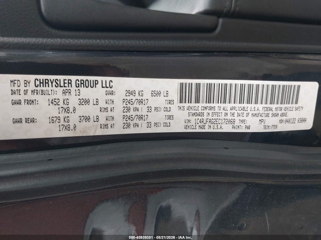 1C4RJFAG2EC172068 Jeep Grand Cherokee Laredo