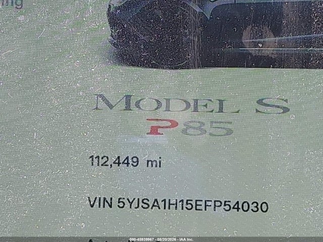 Tesla Model S P85 2014 5YJSA1H15EFP54030 Image 15