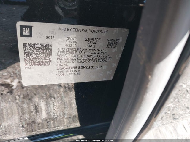 Продажа на аукционе авто 2019 Cadillac Cts Luxury, vin: 1G6AR5SS2K0101732, номер лота: 45940021