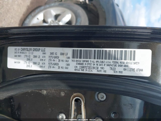 45940088 :رقم المزاد ، 1C6RR7GT3ES194130 vin ، 2014 Ram 1500 Big Horn مزاد بيع