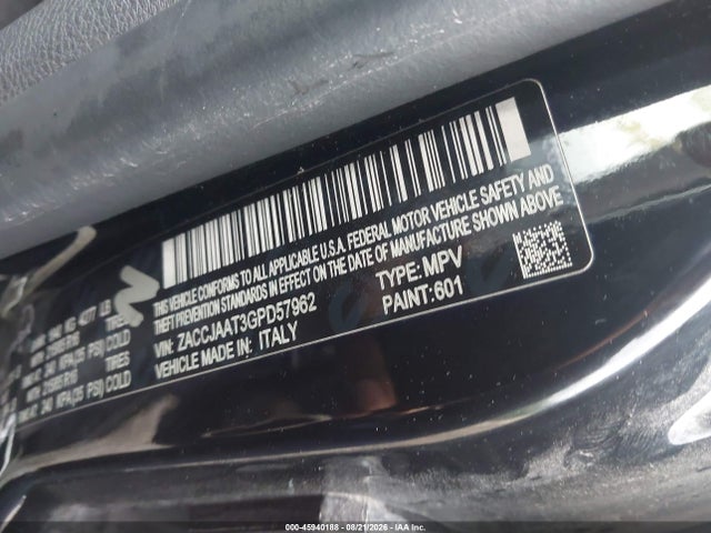Aukcja sprzedaży 2016 Jeep Renegade Sport, vin: ZACCJAAT3GPD57962, numer aukcji: 45940188