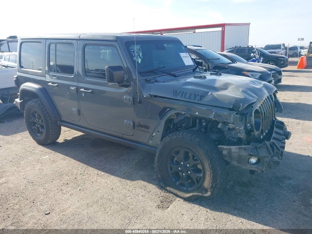 45940269 :رقم المزاد ، 1C4HJXDM7MW524965 vin ، 2021 Jeep Wrangler Unlimited Willys 4x4 مزاد بيع