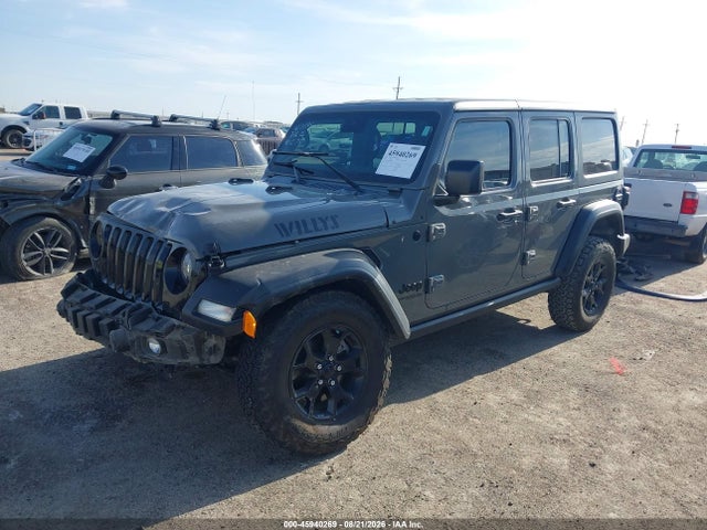 45940269 :رقم المزاد ، 1C4HJXDM7MW524965 vin ، 2021 Jeep Wrangler Unlimited Willys 4x4 مزاد بيع