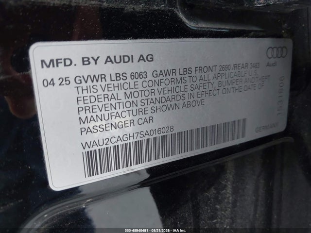 Audi A6 E-tron Premium Plus 2025 WAU2CAGH7SA016028 Image 9