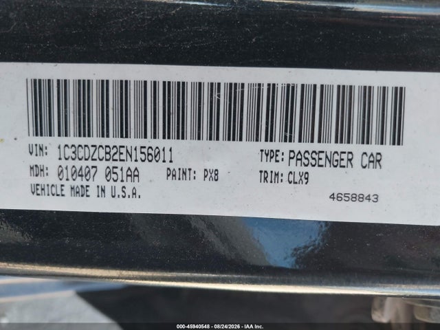 Продаж на аукціоні авто 2014 Dodge Avenger Sxt, vin: 1C3CDZCB2EN156011, номер лоту: 45940548