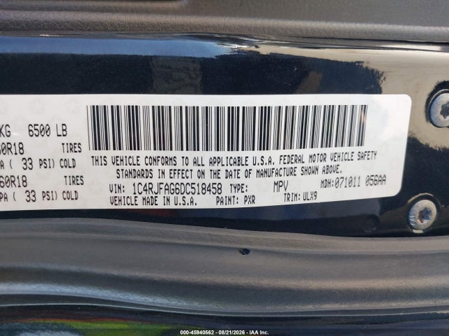 Aukcja sprzedaży 2013 Jeep Grand Cherokee Laredo, vin: 1C4RJFAG6DC518458, numer aukcji: 45940562